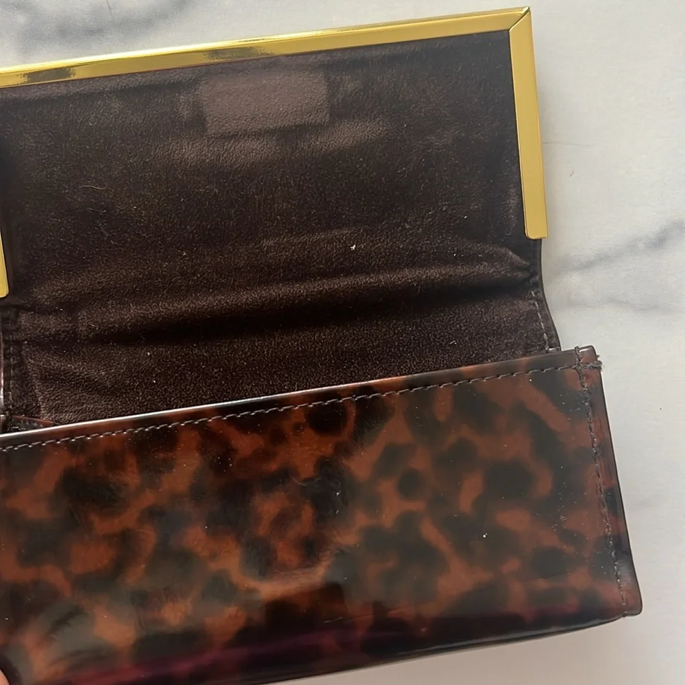 Tory Burch Tortoise Gold Tone Sunglasses Case
